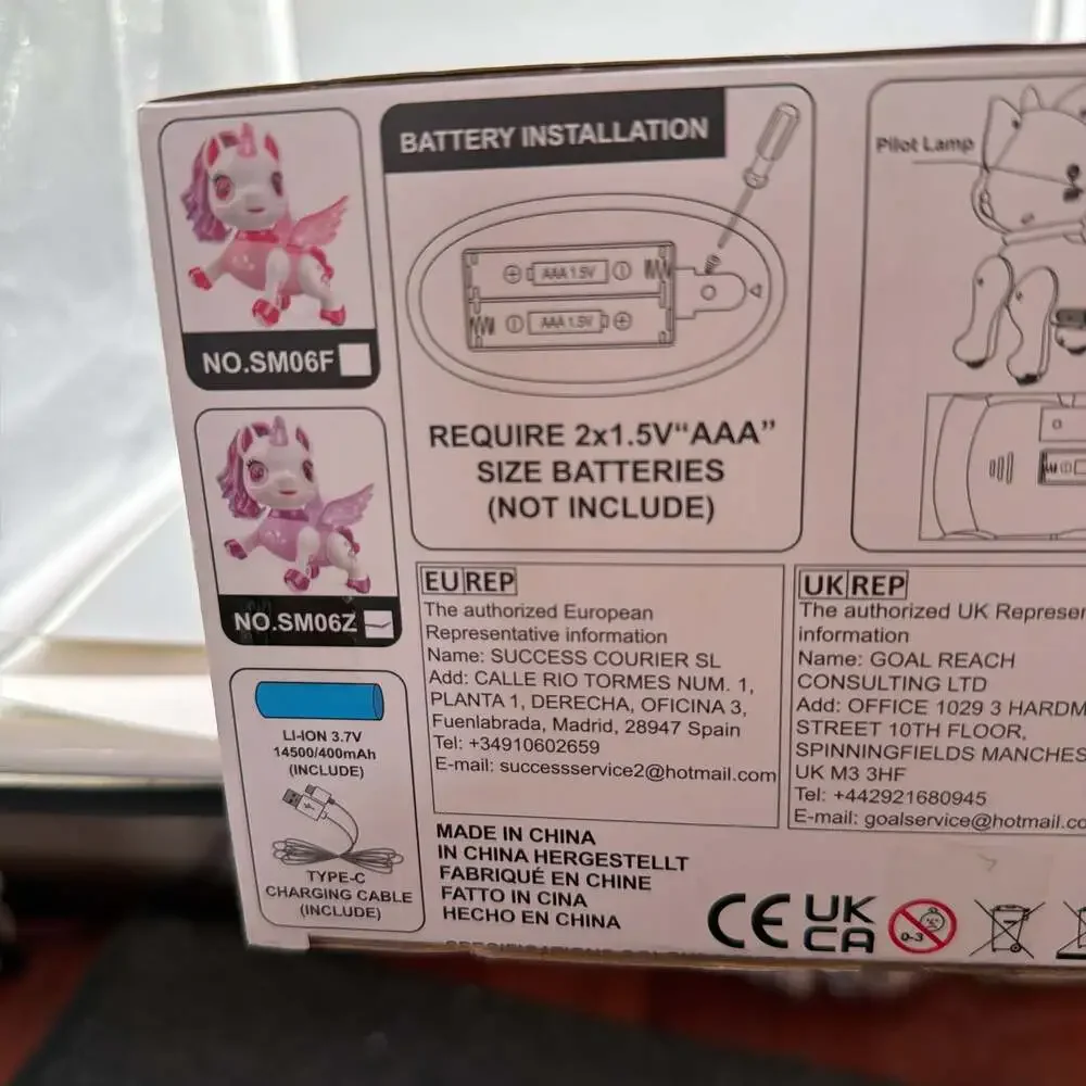 Robo Pets Unicorn Pink Remote‎ Control Interactive Toy for Kids 3+